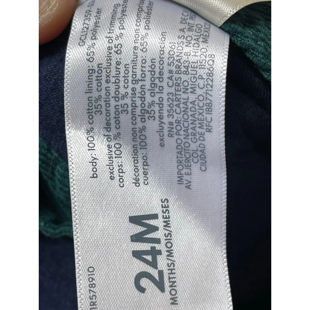 Baby OshKosh B'gosh Overalls 24 Months Green Navy Blue Corduroy